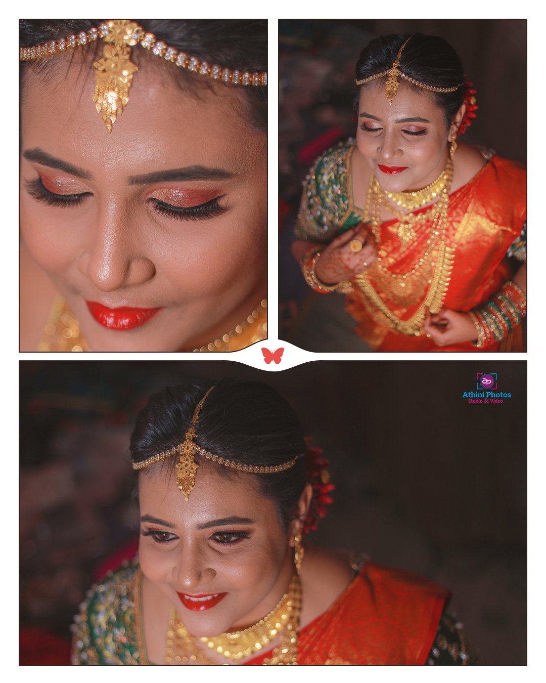 Beautiful Muslim bride in traditional Indian wedding dress.