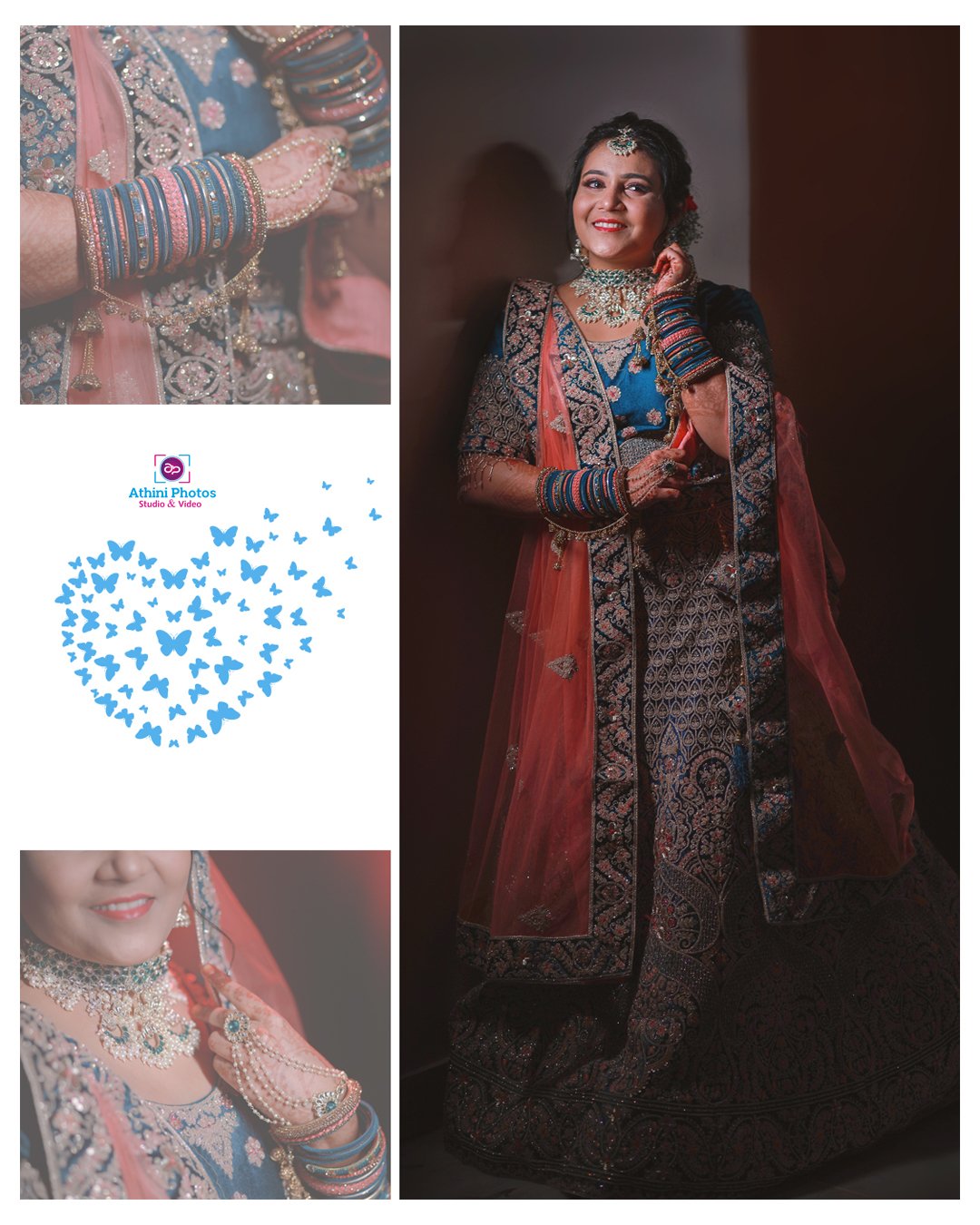 A Muslim wedding bride in traditional Indian attire, looking stunning in her elegant outfit.